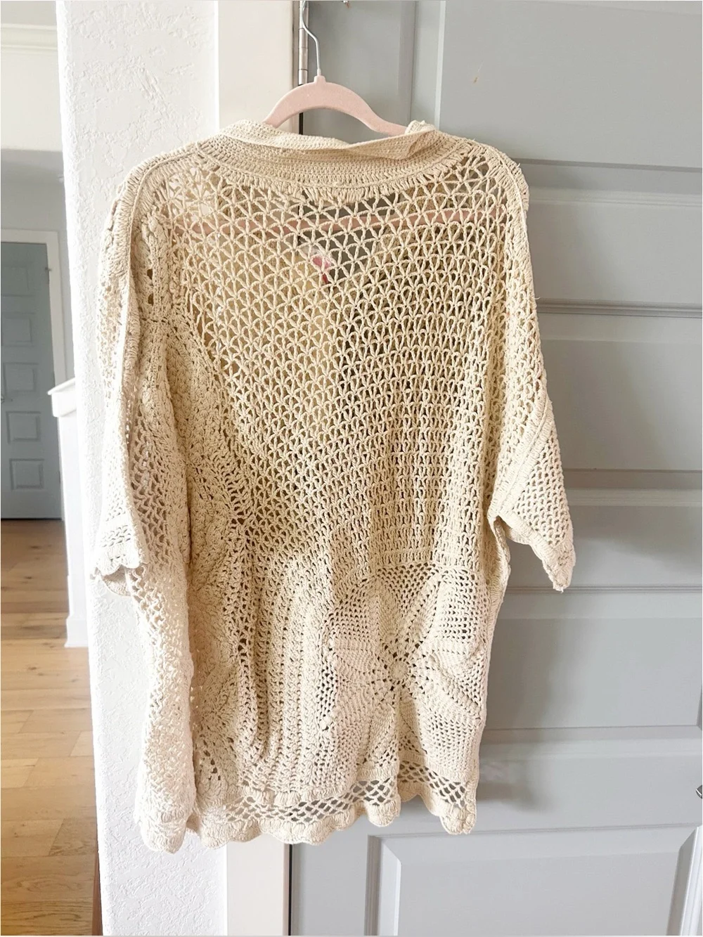NWT Free People Dahlia Crochet Polo Shirt